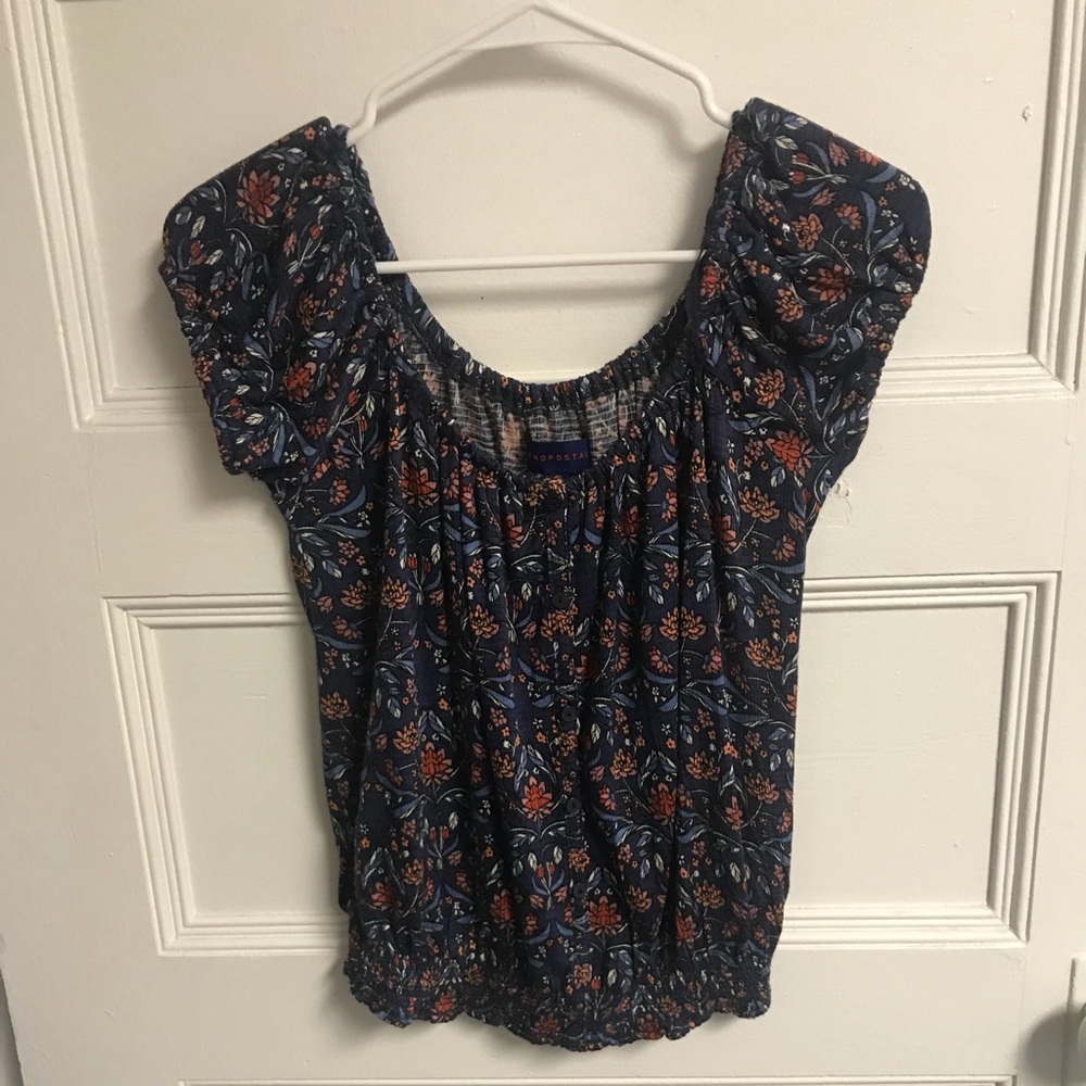 Blue Floral Shirt